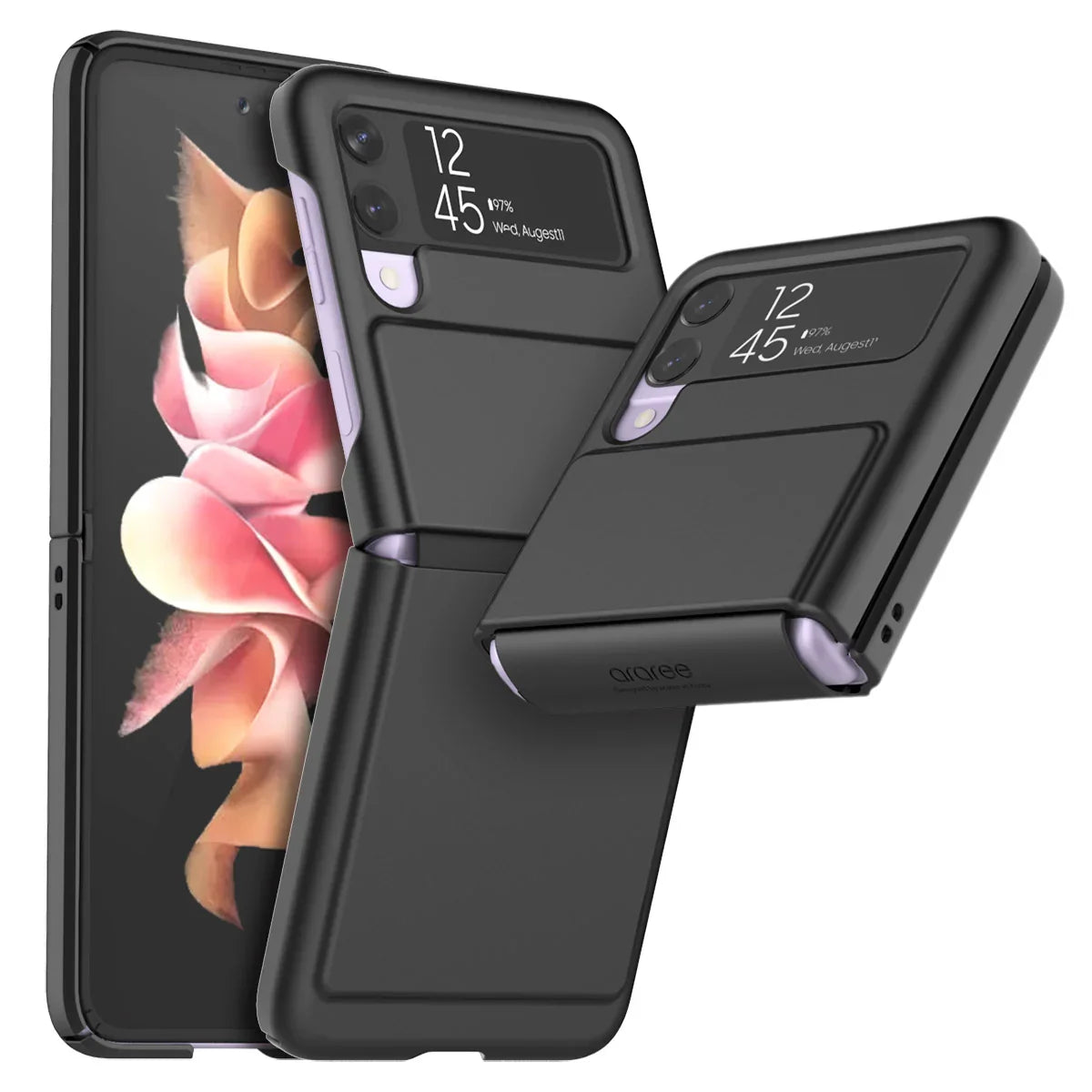 Araree Aero Flex Series Case For Samsung Galaxy Z FliP 3 - Black - Tashqila Araree Aero Flex Series Case For Samsung Galaxy Z FliP 3 - Black - Tashqila